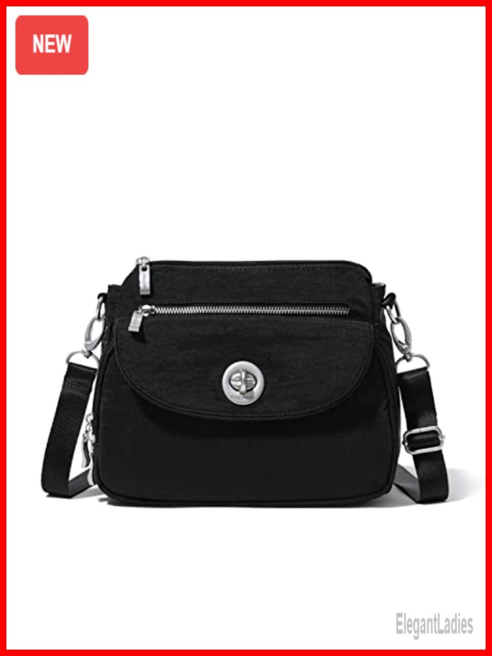 Baggallini Calais Crossbody Bag Lightweight Water-Resistant RFID Travel Purse